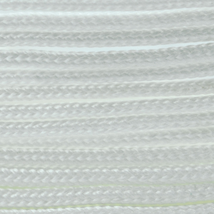 Polyester Braided Cord, White, 1 mm / 0.39 in, 4.8 m / 5.25 yd